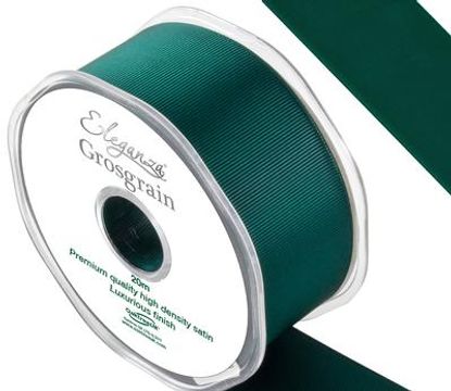 Eleganza Premium Grosgrain Ribbon 38mm x 20m Green No.50 - Ribbons